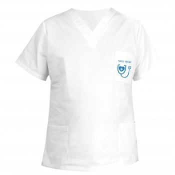 Bluza medyczna 8 kolorów do wyboru z grafiką "Hear Hearth" + twój tekst